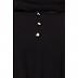 A-line abaya with piping at sleeves-Black-white